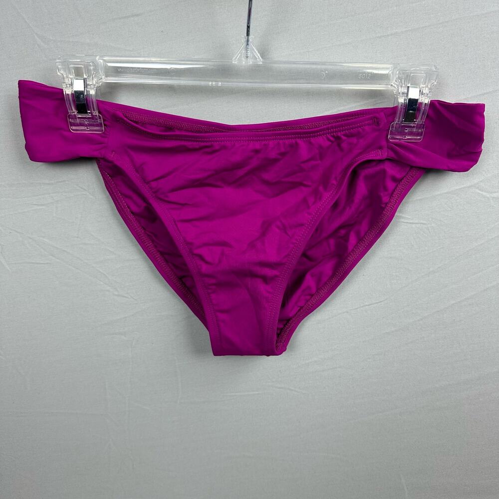 L Space Full Bottom Foxy Tab Bikini Bottom Women’s Large Bergundy